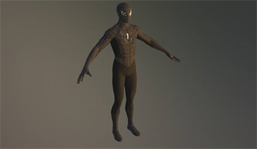漫威蜘蛛侠 3 - 黑色套装人物蜘蛛侠,人物,角色,漫威gltf,glb模型下载，3d模型下载