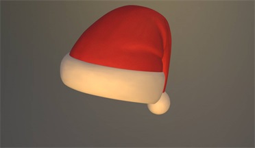 圣诞帽gltf,glb模型下载，3d模型下载