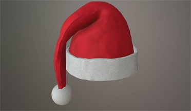 圣诞帽生活用品服饰,帽子,圣诞节gltf,glb模型下载，3d模型下载