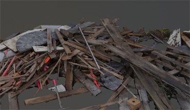 废建筑木料gltf,glb模型下载，3d模型下载
