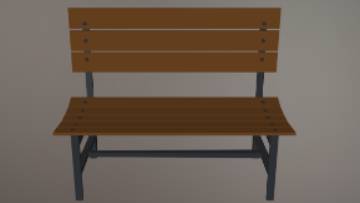 公园的长椅gltf,glb模型下载，3d模型下载
