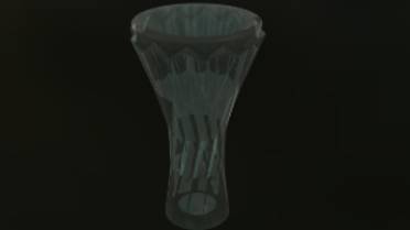 苏联水晶花瓶生活用品花瓶,玻璃,苏联gltf,glb模型下载，3d模型下载