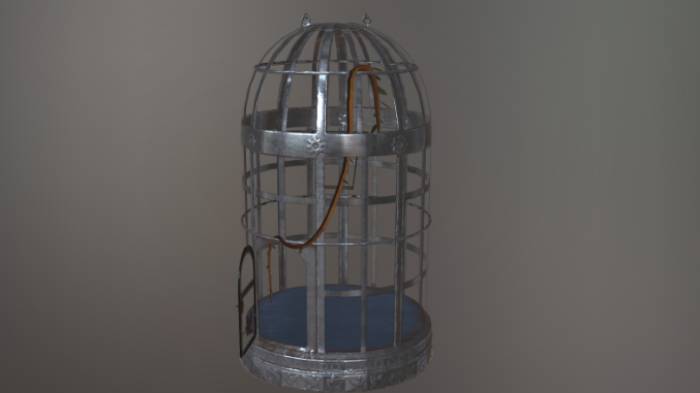 鸟笼gltf,glb模型下载，3d模型下载