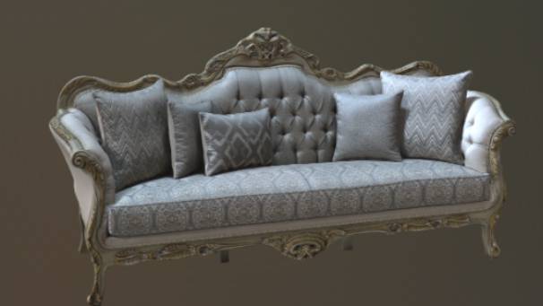 贝希尔欧式沙发家具欧式,沙发,雕花,贝希尔gltf,glb模型下载，3d模型下载