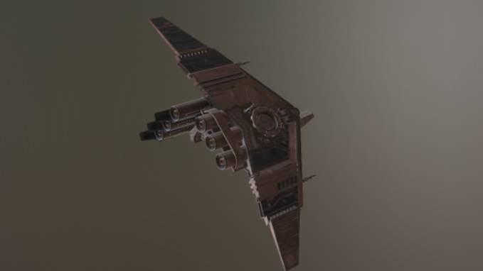 新月-X9战斗机飞机航天新月,战斗机,科幻gltf,glb模型下载，3d模型下载