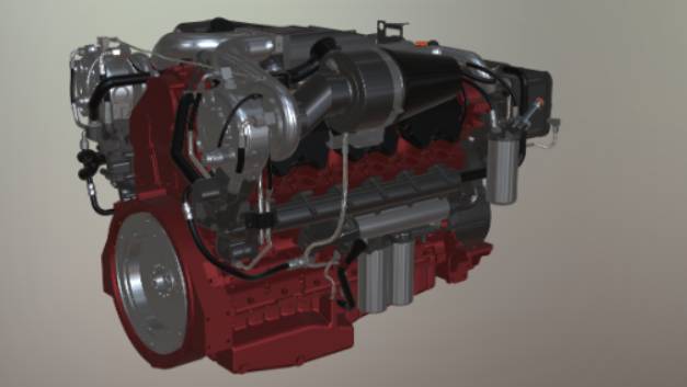 CAT C32 1417KW 游艇/船用发动机gltf,glb模型下载，3d模型下载