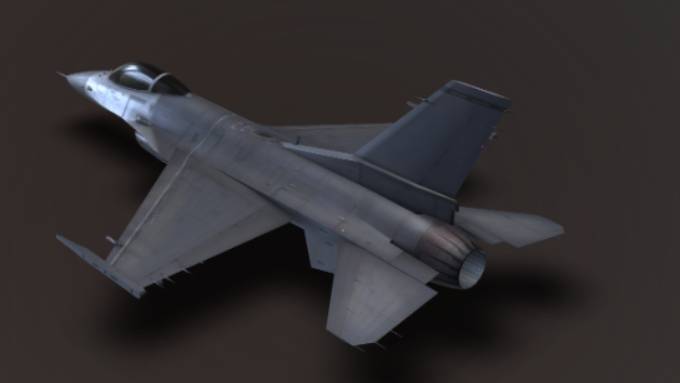F16-C猎鹰飞机航天武器,飞机,军事,战斗机gltf,glb模型下载，3d模型下载