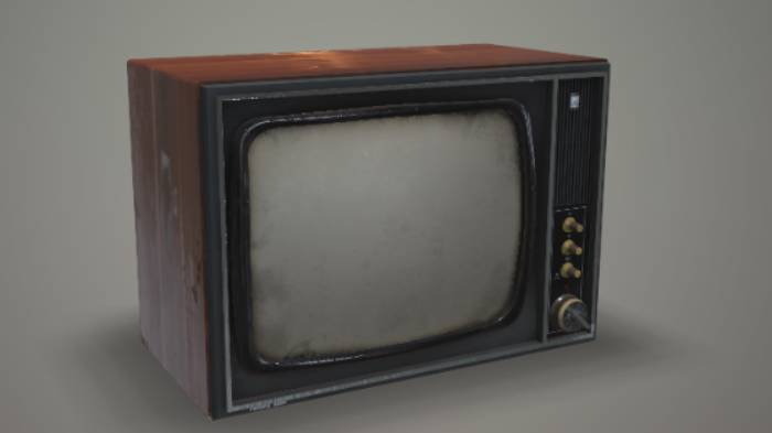 老式电视机电子电器电视,古老,怀旧gltf,glb模型下载，3d模型下载