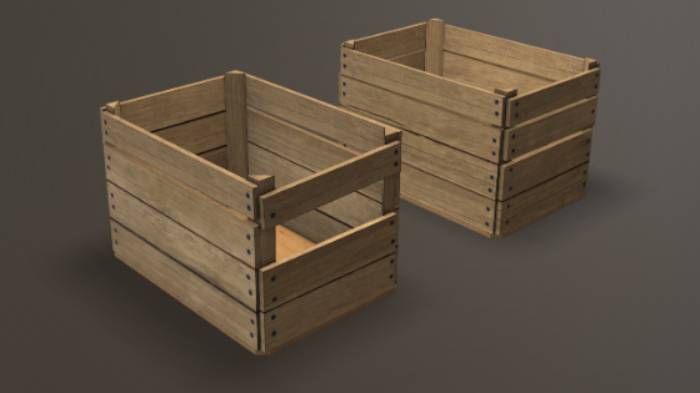 木箱子家具家具,箱子,木箱gltf,glb模型下载，3d模型下载