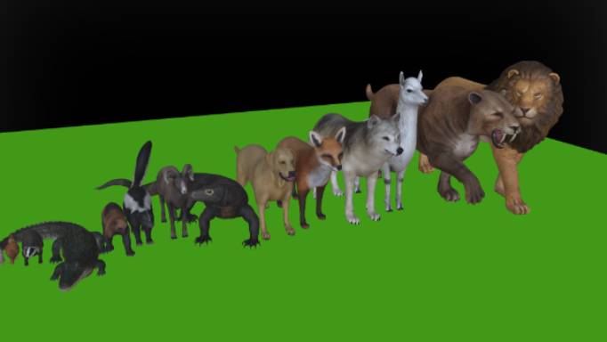动物集合包gltf,glb模型下载，3d模型下载