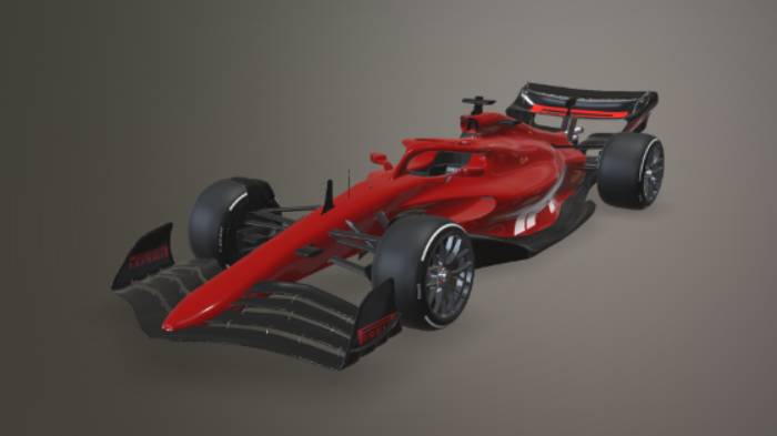 F1 通用赛车车辆汽车,赛车gltf,glb模型下载，3d模型下载