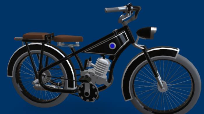 复古自行车车辆复古自行车gltf,glb模型下载，3d模型下载