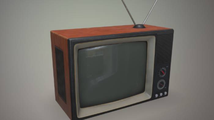 复古电视电子电器电视,电器,复古,老旧gltf,glb模型下载，3d模型下载