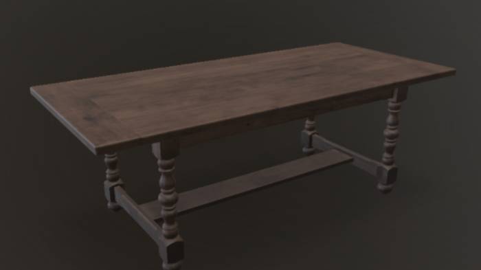 餐桌家具餐桌,家具,餐厅gltf,glb模型下载，3d模型下载