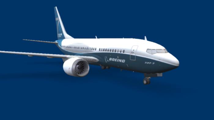 波音 737飞机航天飞机,波音 737,航空gltf,glb模型下载，3d模型下载