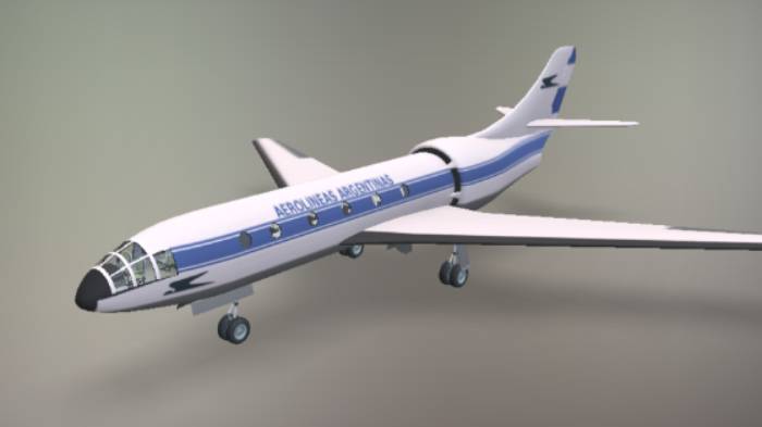 FMA IA 36 神鹰飞机航天飞机,航空gltf,glb模型下载，3d模型下载