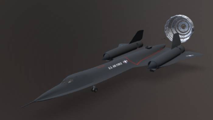 洛克希德 SR-71 黑鸟飞机航天飞机,战斗机,航天gltf,glb模型下载，3d模型下载