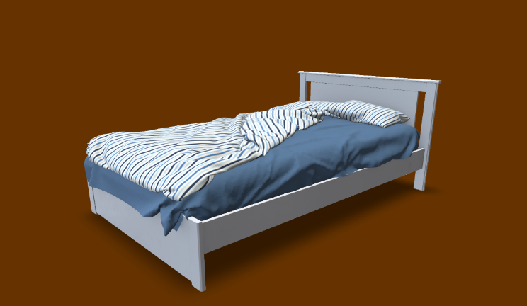  凌乱的床家具家具, 凌乱的床gltf,glb模型下载，3d模型下载