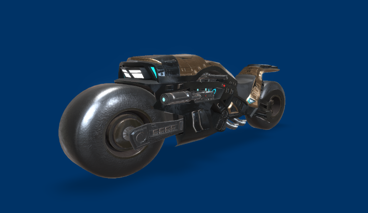 科幻摩托车gltf,glb模型下载，3d模型下载