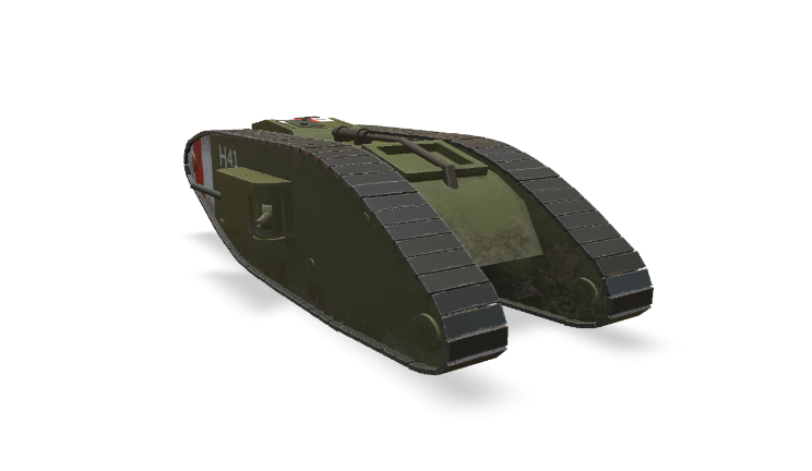 坦克 - WW1gltf,glb模型下载，3d模型下载