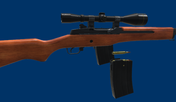 Mini-14（牧场步枪）武器武器,步枪gltf,glb模型下载，3d模型下载