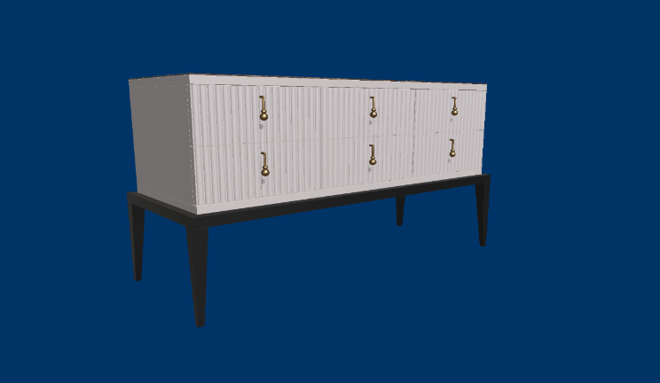 米色矮柜家具家具gltf,glb模型下载，3d模型下载