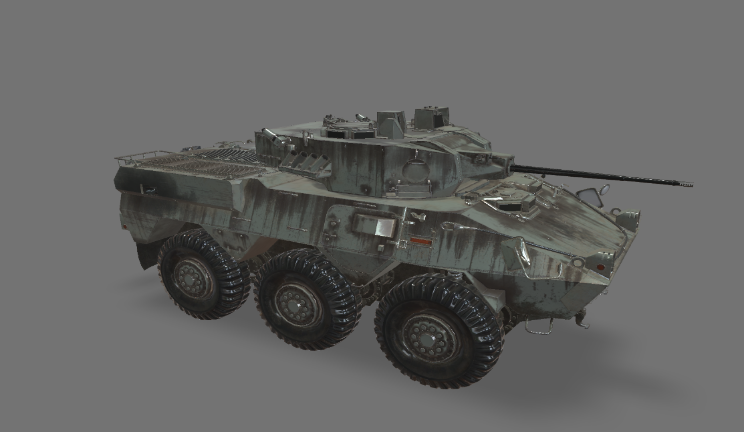 87 型 RCV装甲坦克车辆车辆,装甲gltf,glb模型下载，3d模型下载