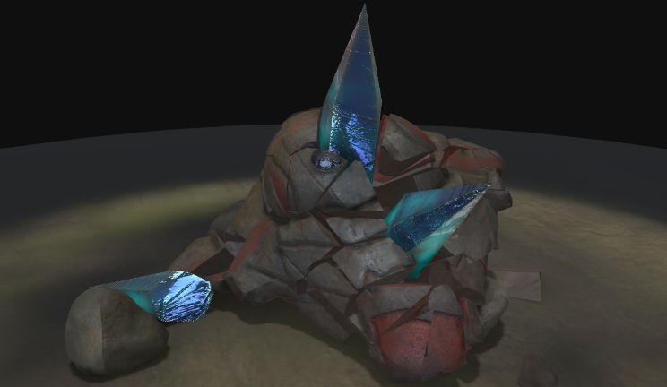 钻石矿石头植物钻石矿,石头gltf,glb模型下载，3d模型下载