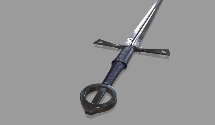 中世纪爱尔兰长剑武器武器gltf,glb模型下载，3d模型下载