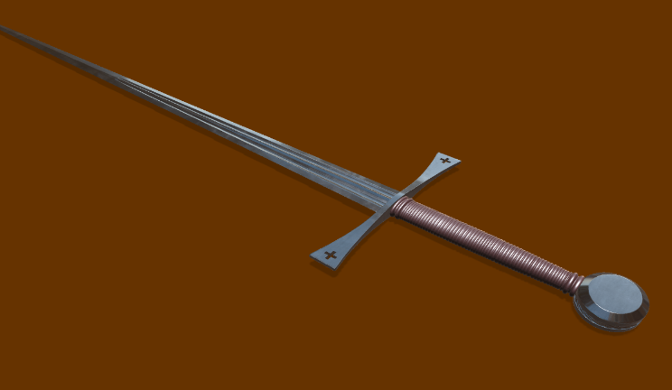中世纪长剑武器武器gltf,glb模型下载，3d模型下载