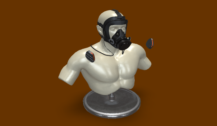 防毒面具武器面罩,生化,毒气gltf,glb模型下载，3d模型下载