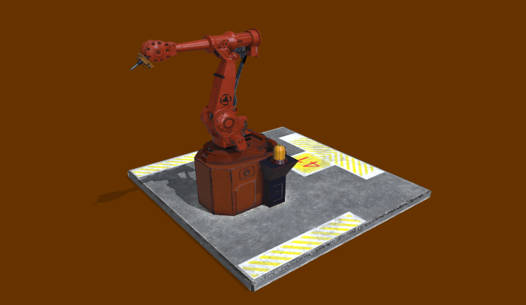 工业机器人机械机械,设备gltf,glb模型下载，3d模型下载