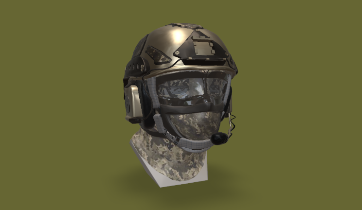 军人头盔gltf,glb模型下载，3d模型下载