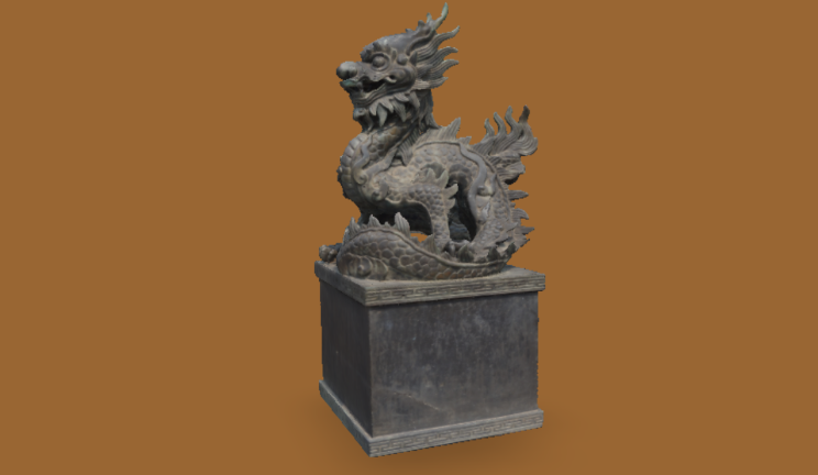 青铜龙文物雕塑青铜,文物,动物gltf,glb模型下载，3d模型下载