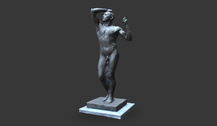 青铜时代文物雕塑人物,文物gltf,glb模型下载，3d模型下载