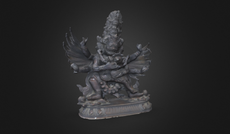 西藏隼金刚文物雕塑人物,文物gltf,glb模型下载，3d模型下载