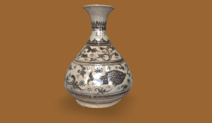 卡隆花瓶文物雕塑陶瓷,文物,花瓶gltf,glb模型下载，3d模型下载
