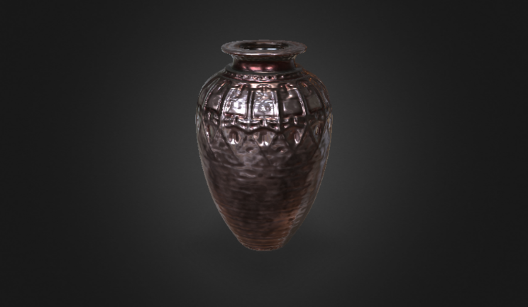 青铜观赏花瓶文物雕塑青铜,文物gltf,glb模型下载，3d模型下载