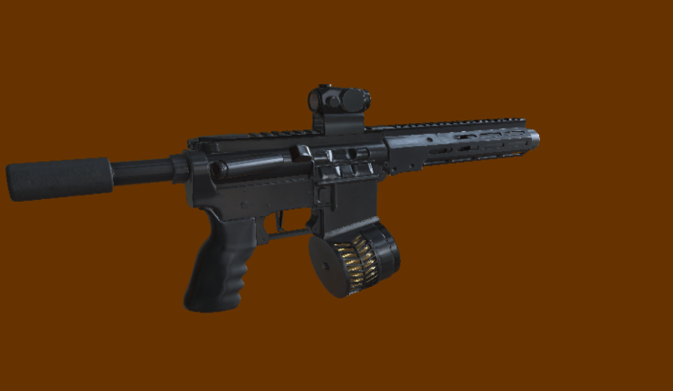 AR15冲锋枪gltf,glb模型下载，3d模型下载