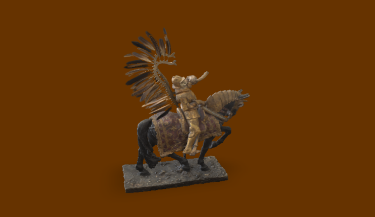 马背上的轻骑兵人物骑士,马gltf,glb模型下载，3d模型下载