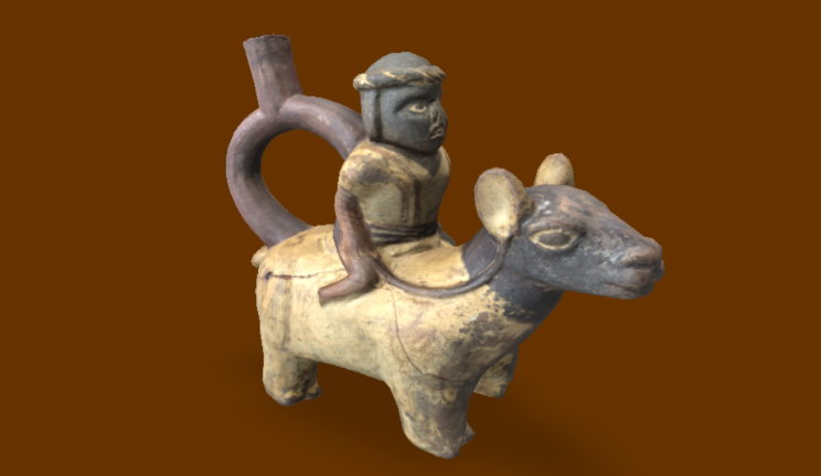 骆驼骑手文物雕塑动物,文物,陶制gltf,glb模型下载，3d模型下载