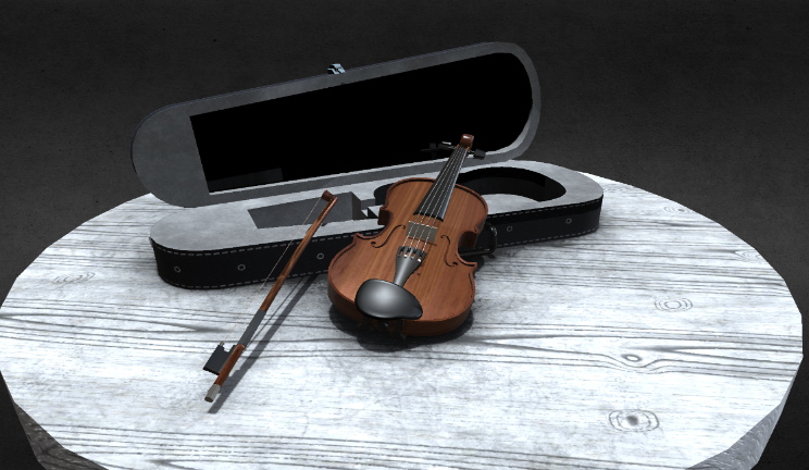 小提琴生活用品音乐,乐器gltf,glb模型下载，3d模型下载