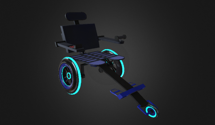 科幻轮椅车辆车,轮椅gltf,glb模型下载，3d模型下载