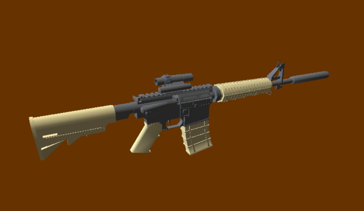 大毒蛇m4武器武器,冲锋枪,突击步枪,枪gltf,glb模型下载，3d模型下载