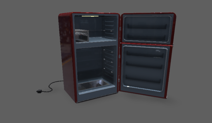 冰箱电子电器冰箱,电器gltf,glb模型下载，3d模型下载