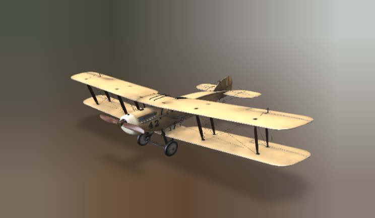 双翼飞机飞机航天飞机,老式飞机gltf,glb模型下载，3d模型下载