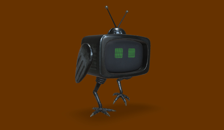 泰利克人物机器人,电视机,动画gltf,glb模型下载，3d模型下载