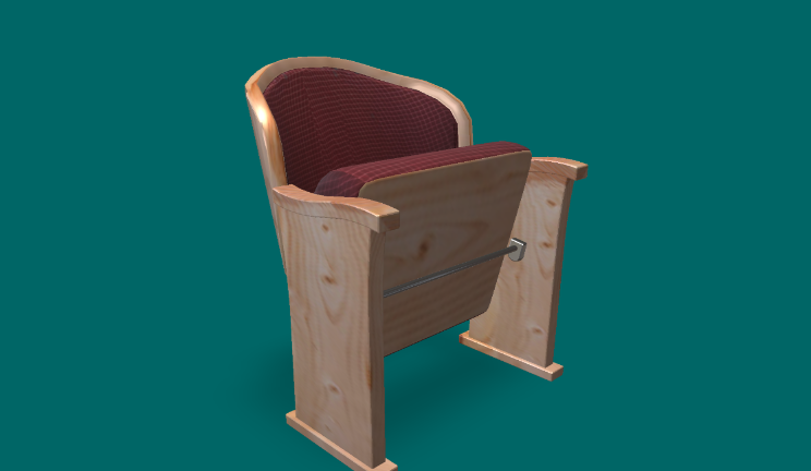老剧院椅子gltf,glb模型下载，3d模型下载