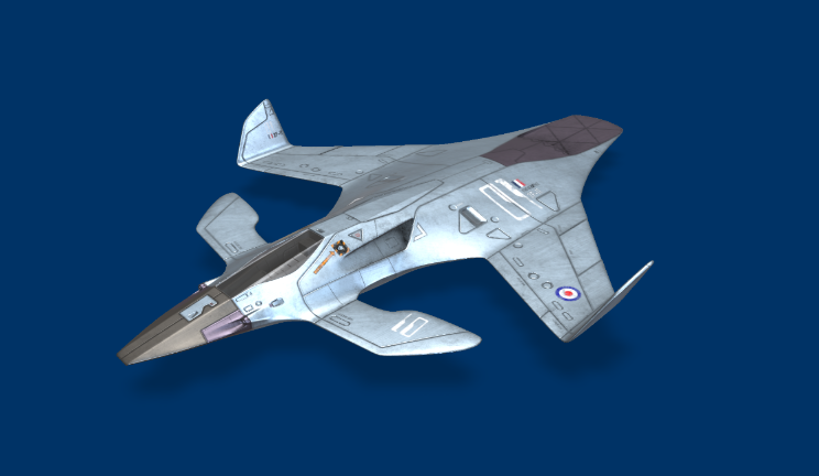 飞鸟喷气机飞机航天战斗机,概念gltf,glb模型下载，3d模型下载