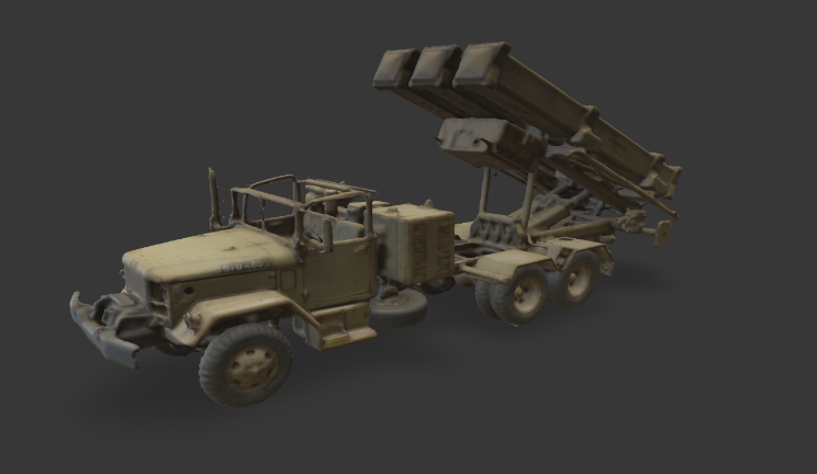 军用卡车车辆火箭发射器,火箭弹,军队,战争,车辆gltf,glb模型下载，3d模型下载